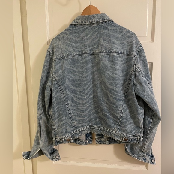 Rta Zebra Print Jean Jacket Size M - Picture 3 of 5